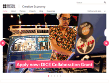Tablet Screenshot of creativeconomy.britishcouncil.org
