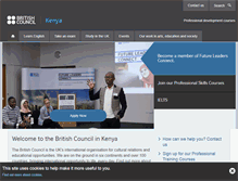 Tablet Screenshot of britishcouncil.co.ke