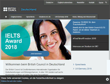 Tablet Screenshot of britishcouncil.de