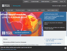 Tablet Screenshot of britishcouncil.org.ve